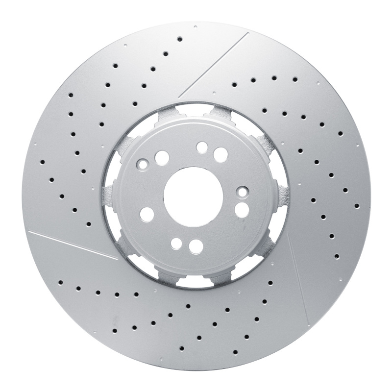 Mercedes-Benz Gls63 AMG Brake Rotor (1) - Front - R1 Concepts - Drilled & Slotted Geo-Carbon - `21-`25 Mercedes-Benz Gls63 AMG Brake Rotor (1) - Front - R1 Concepts - Drilled & Slotted Geo-Carbon - `21-`25